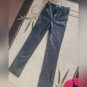 Zara Faux Leather Straight Leg Pants